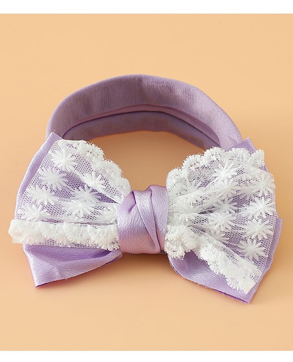 Babyhug Free Size Bow Headbands - Beige