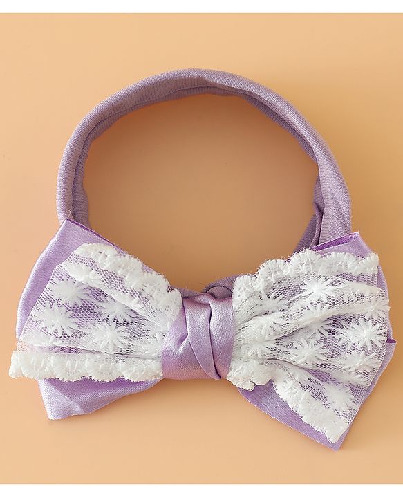 Babyhug Free Size Bow Headbands - Beige