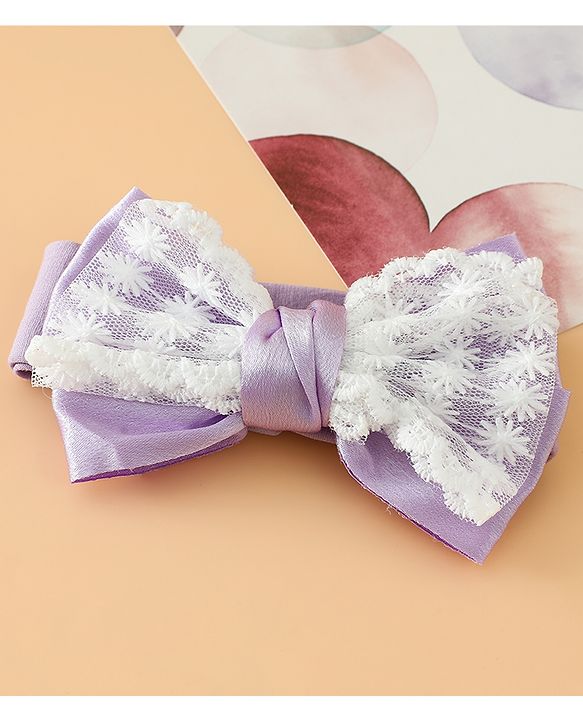 Babyhug Free Size Bow Headbands - Beige