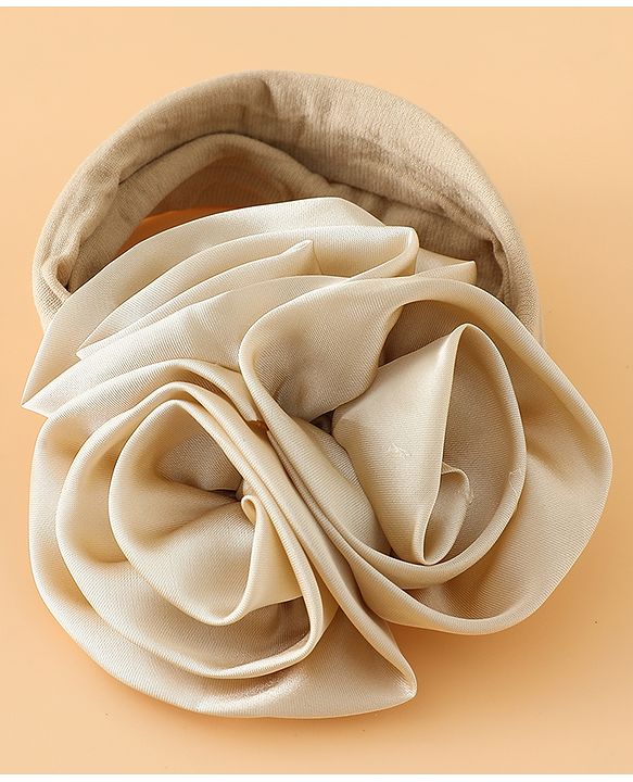 Babyhug Free Size Headbands with Floral Applique - Beige