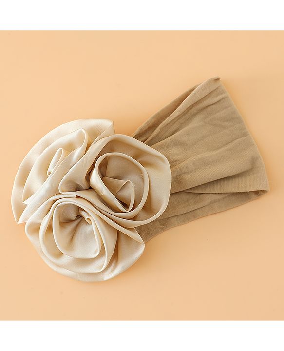 Babyhug Free Size Headbands with Floral Applique - Beige