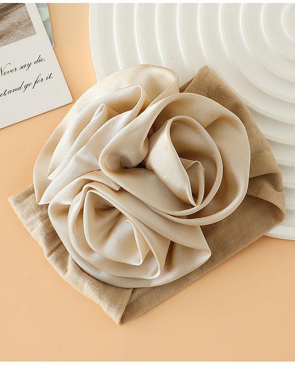 Babyhug Free Size Headbands with Floral Applique - Beige