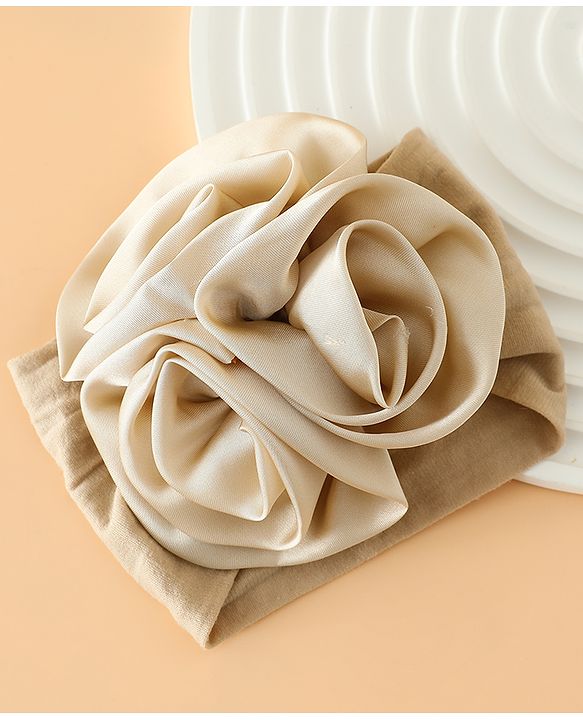 Babyhug Free Size Headbands with Floral Applique - Beige