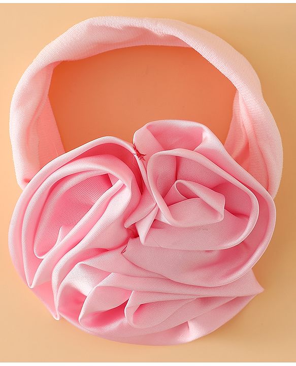 Babyhug Free Size Headbands with Floral Applique - Beige