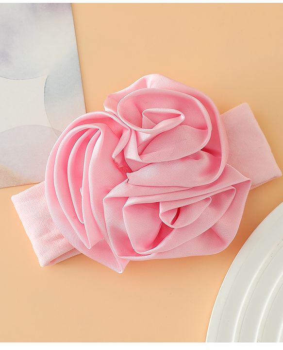 Babyhug Free Size Headbands with Floral Applique - Beige