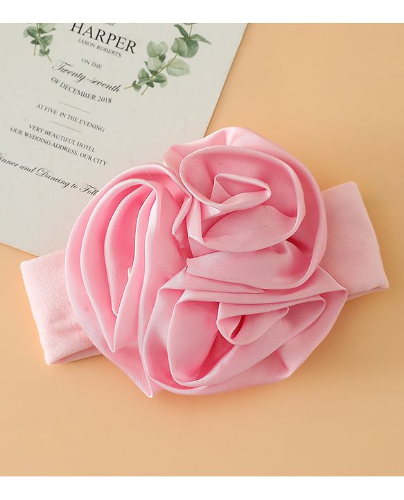Babyhug Free Size Headbands with Floral Applique - Beige