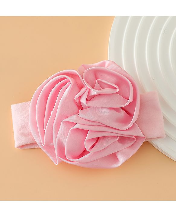 Babyhug Free Size Headbands with Floral Applique - Beige