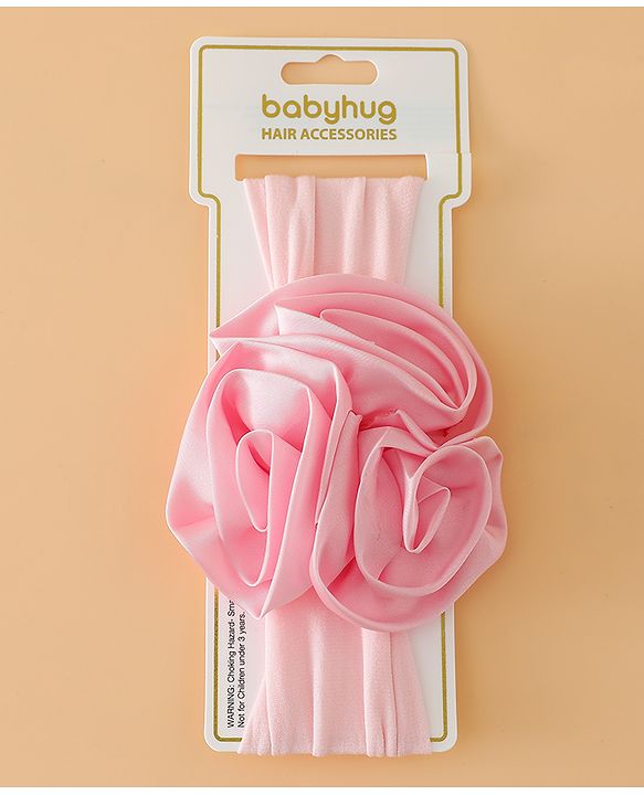 Babyhug Free Size Headbands with Floral Applique - Beige