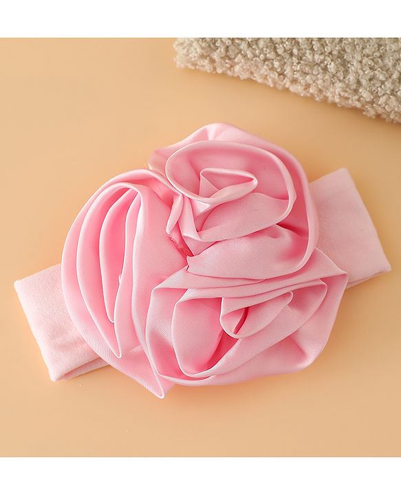 Babyhug Free Size Headbands with Floral Applique - Beige