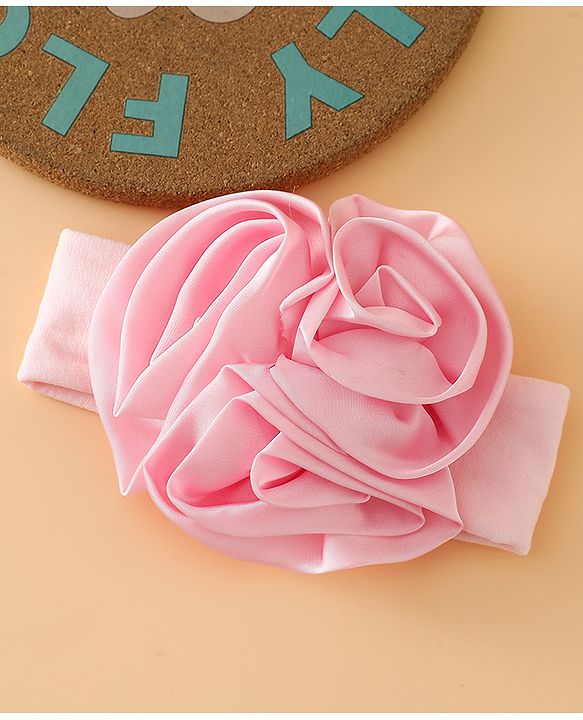 Babyhug Free Size Headbands with Floral Applique - Beige