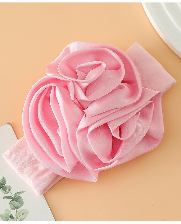 Babyhug Free Size Headbands with Floral Applique - Beige