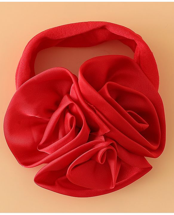 Babyhug Free Size Headbands with Floral Applique - Beige