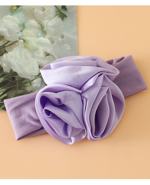 Babyhug Free Size Headbands with Floral Applique - Beige