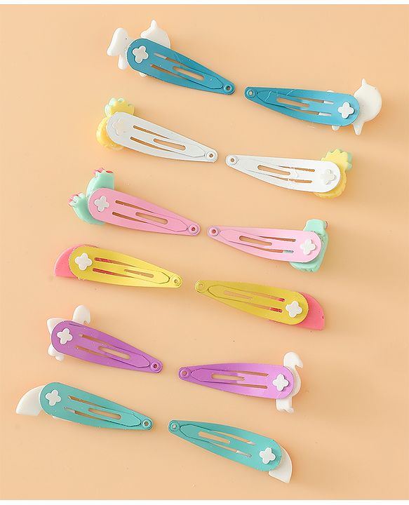 Babyhug Hair Pins And Clips Free Size - Pink Yellow