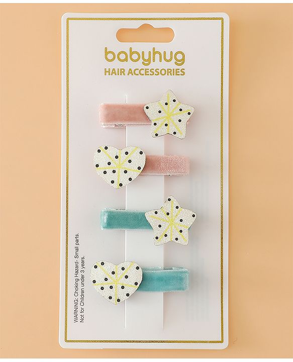 Babyhug Hair Pins And Clips Free Size - Pink