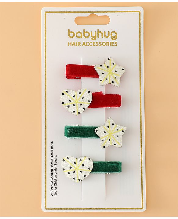 Babyhug Hair Pins And Clips Free Size - Pink