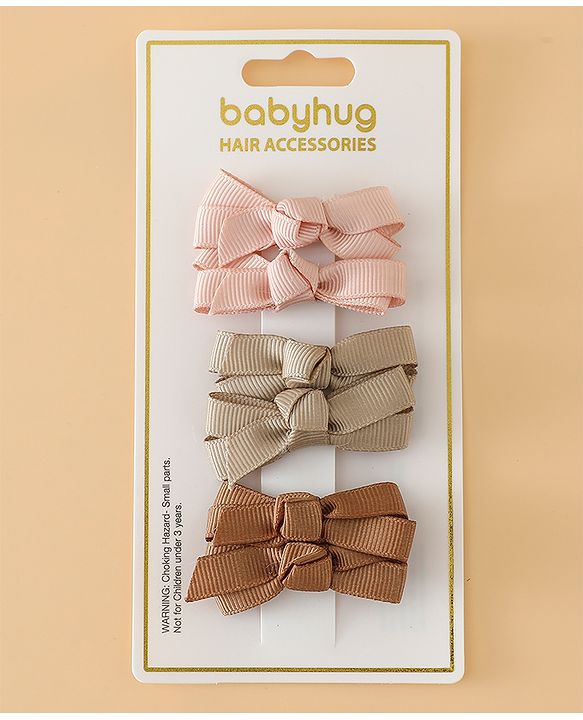 Babyhug Hair Pins And Clips Free Size - Brown
