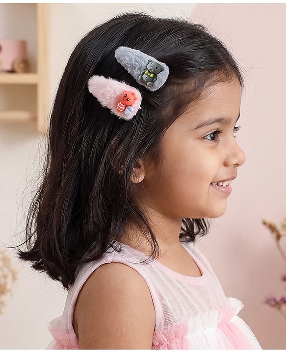 Babyhug Free Size Hair Pins And Clips 2 Pair - Multicolor