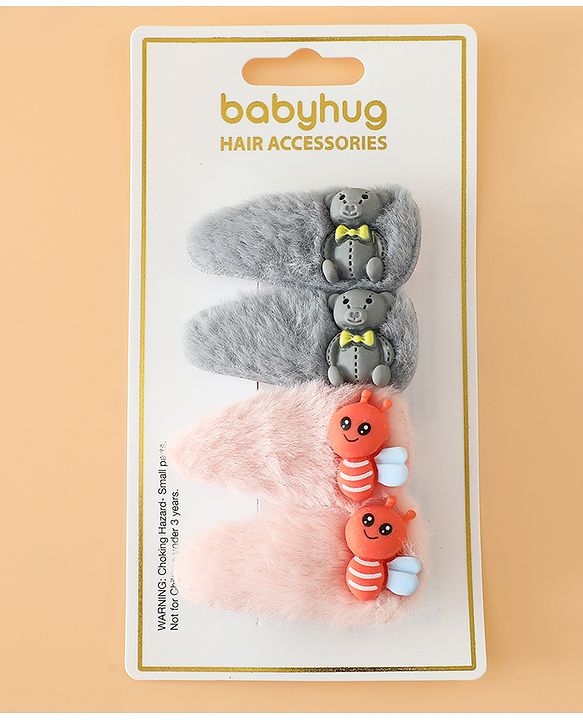 Babyhug Free Size Hair Pins And Clips 2 Pair - Multicolor