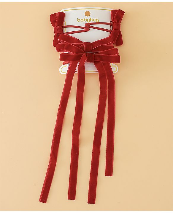 Babyhug Hair Pins And Clips Free Size - Red