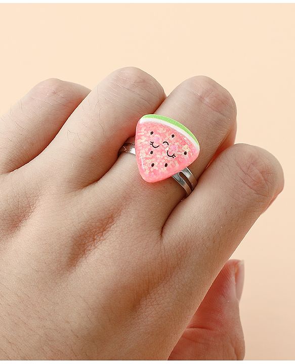 Babyhug Finger Ring Pack of 12 Multicolor Free Size Girl - Pink