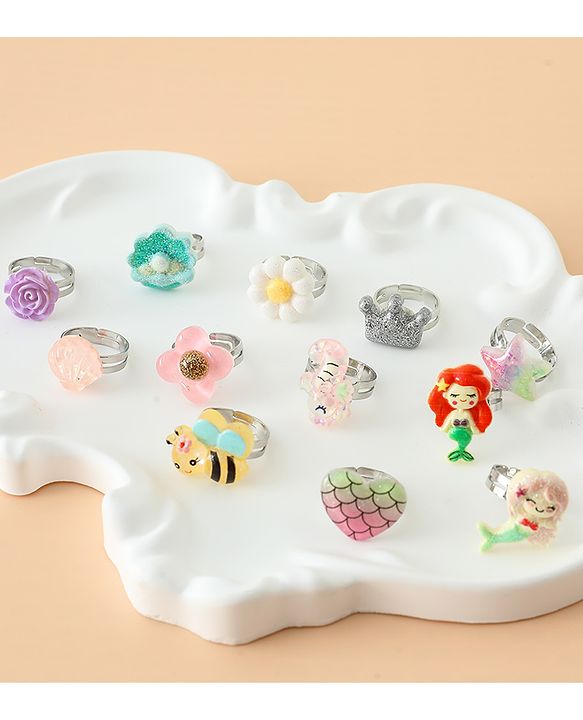 Babyhug Finger Ring Pack of 12 Multicolor Free Size Girl