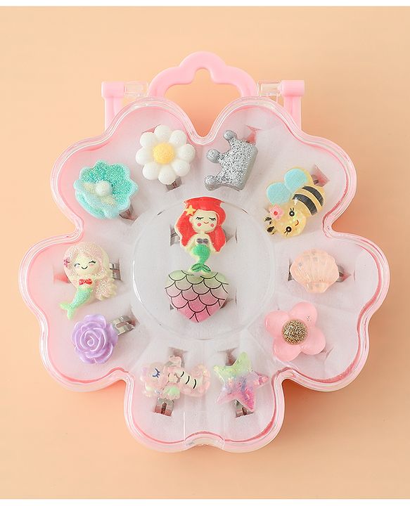 Babyhug Finger Ring Pack of 12 Multicolor Free Size Girl
