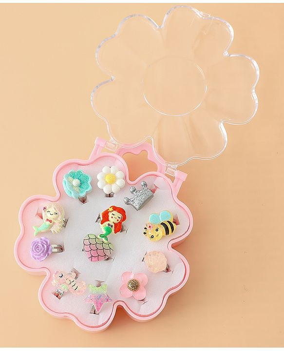 Babyhug Finger Ring Pack of 12 Multicolor Free Size Girl