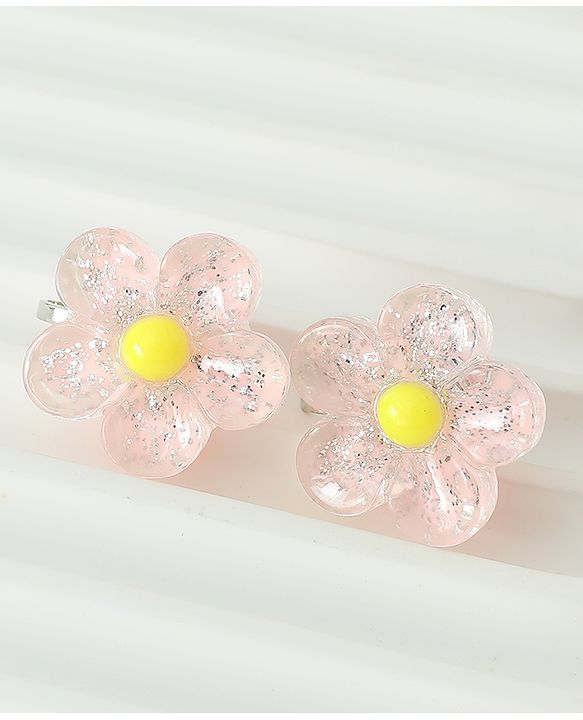Babyhug Earrings Multicolor Free Size Girl Pair of 6 - Pink & White