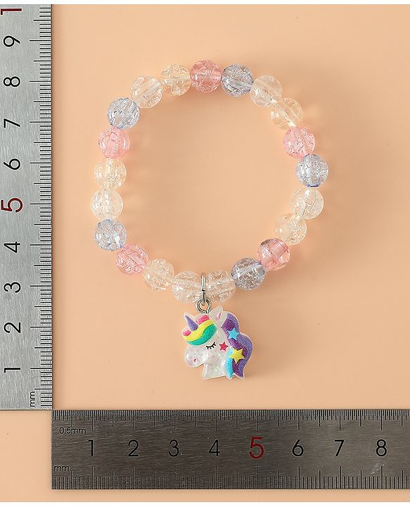 Babyhug Kids Pastel Beaded Jewellery Set with Cute Charms - Pink & Blue