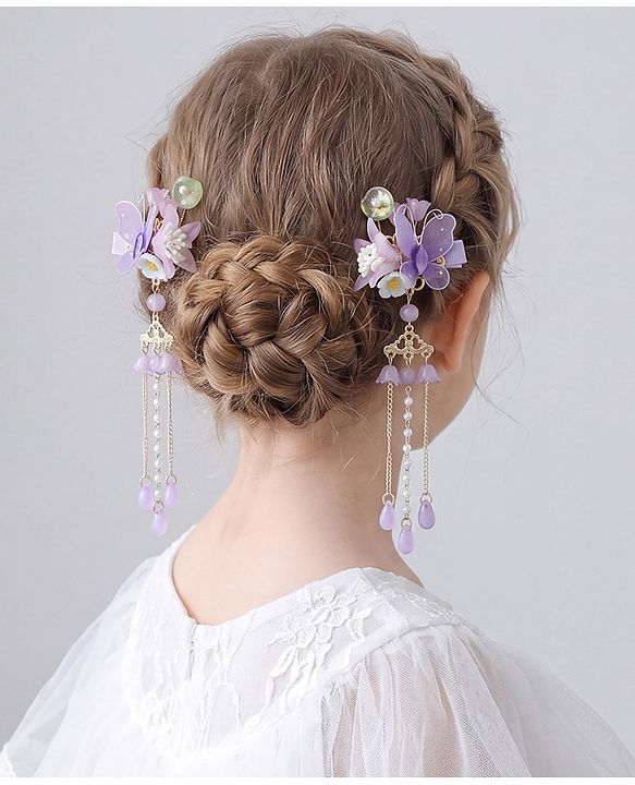 Babyhug Free Size Hair Pins And Clips - Purple