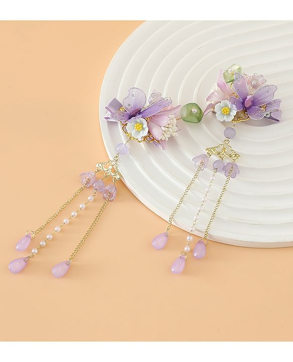 Babyhug Free Size Hair Pins And Clips - Purple