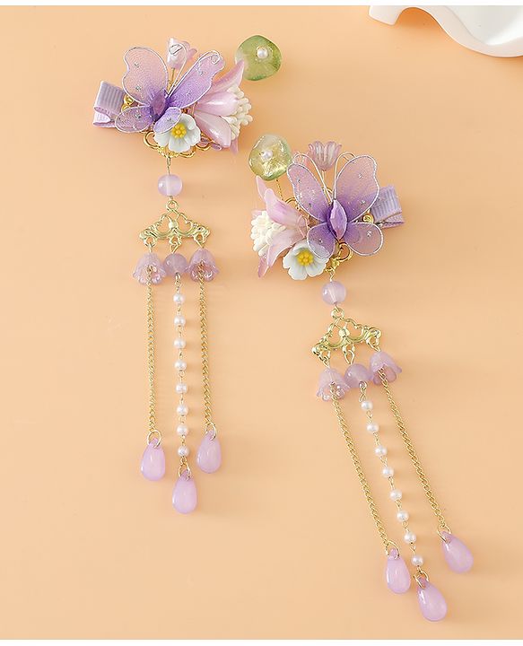 Babyhug Free Size Hair Pins And Clips - Purple