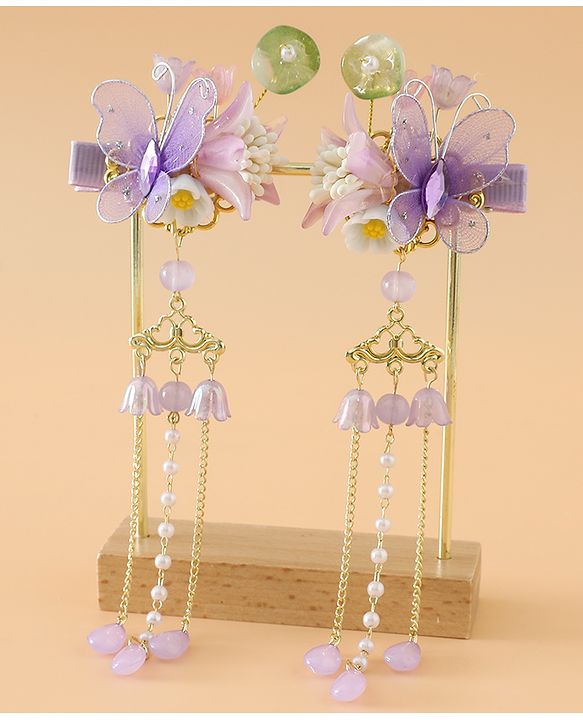 Babyhug Free Size Hair Pins And Clips - Purple