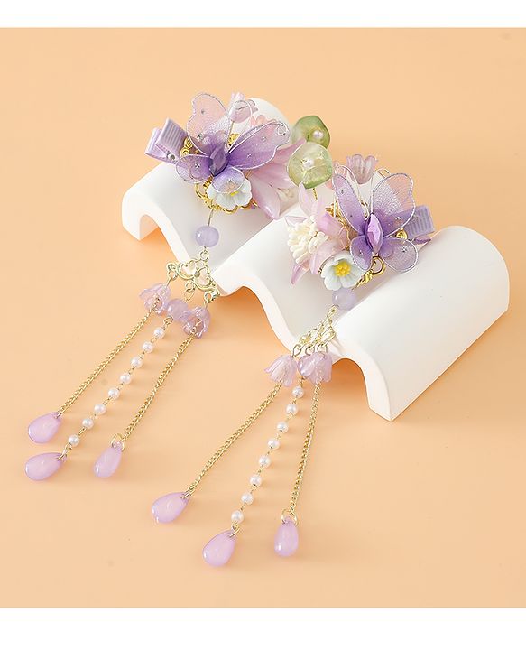 Babyhug Free Size Hair Pins And Clips - Purple