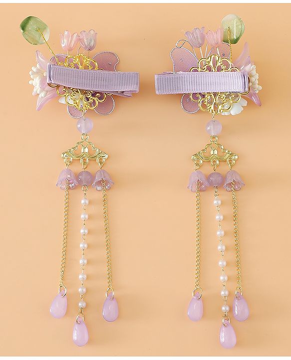 Babyhug Free Size Hair Pins And Clips - Purple