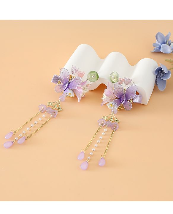 Babyhug Free Size Hair Pins And Clips - Purple