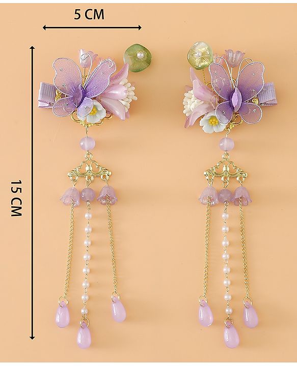 Babyhug Free Size Hair Pins And Clips - Purple