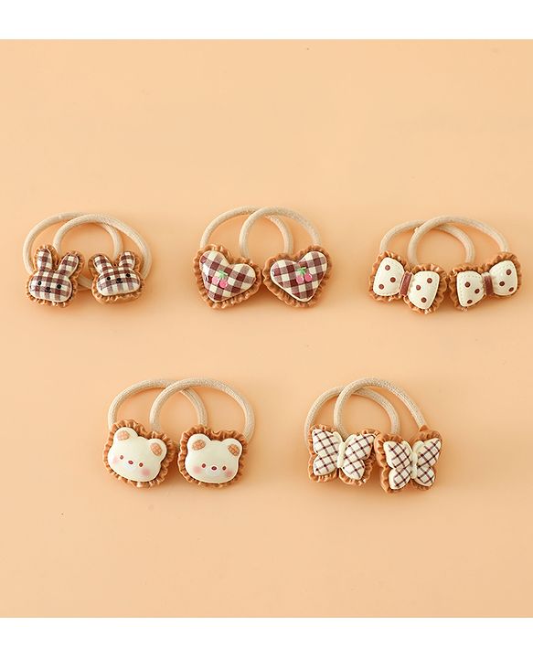 Babyhug Hair Rubber Band Pack of 2 Free Size -Brown