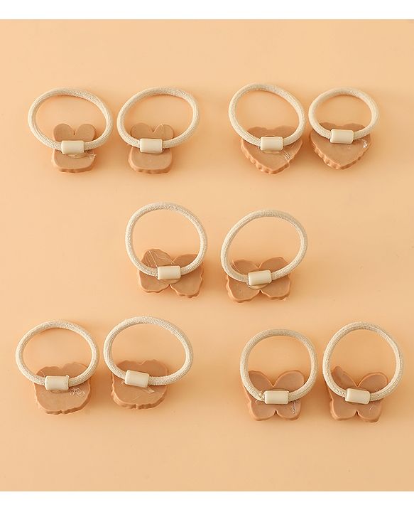 Babyhug Hair Rubber Band Pack of 2 Free Size -Brown