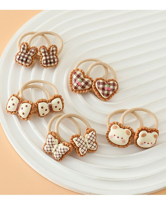 Babyhug Hair Rubber Band Pack of 2 Free Size -Brown