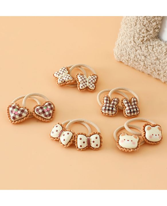 Babyhug Hair Rubber Band Pack of 2 Free Size -Brown