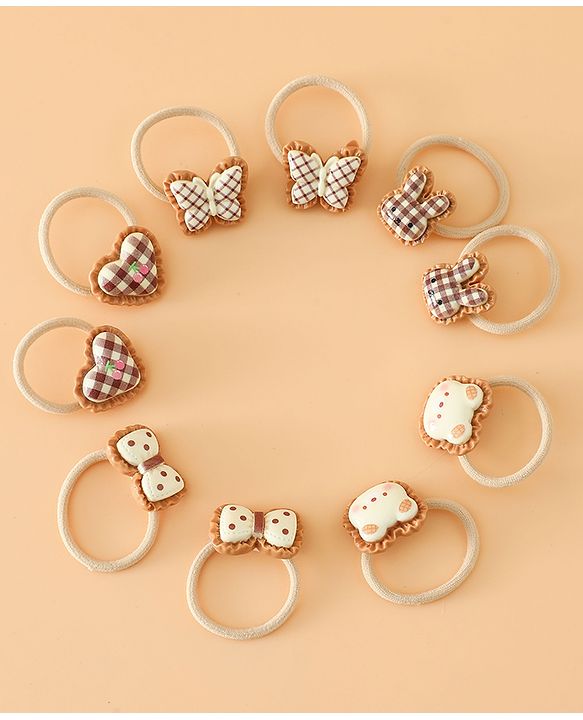 Babyhug Hair Rubber Band Pack of 2 Free Size -Brown