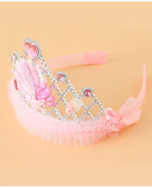 Babyhug Free Size Tiara Hair Bands - Pink
