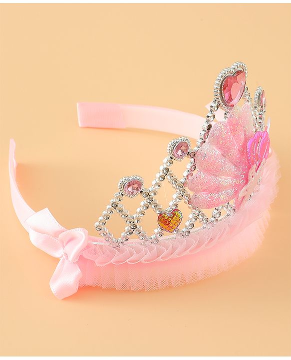 Babyhug Free Size Tiara Hair Bands - Pink