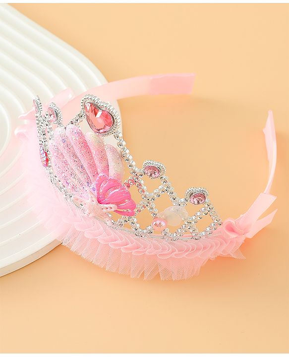 Babyhug Free Size Tiara Hair Bands - Pink