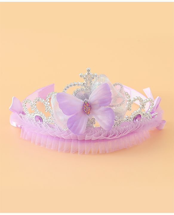 Babyhug Free Size Hair Bands with Butterfly Applique - Purple