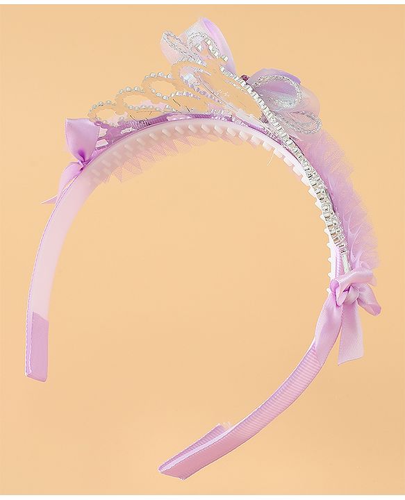 Babyhug Free Size Hair Bands with Butterfly Applique - Purple