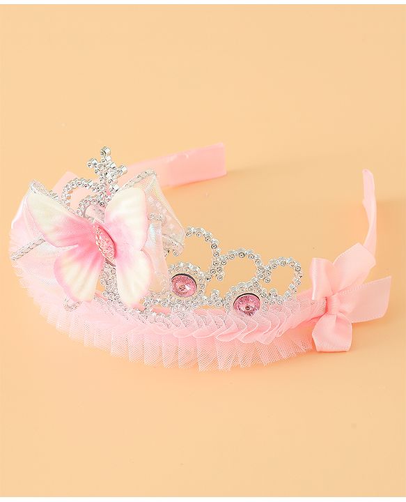 Babyhug Free Size Hair Bands with Butterfly Applique - Purple