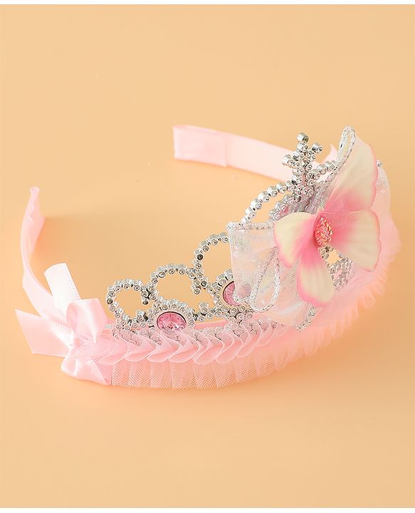Babyhug Free Size Hair Bands with Butterfly Applique - Purple